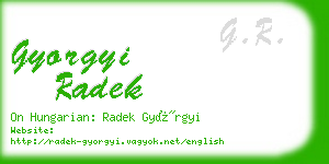 gyorgyi radek business card